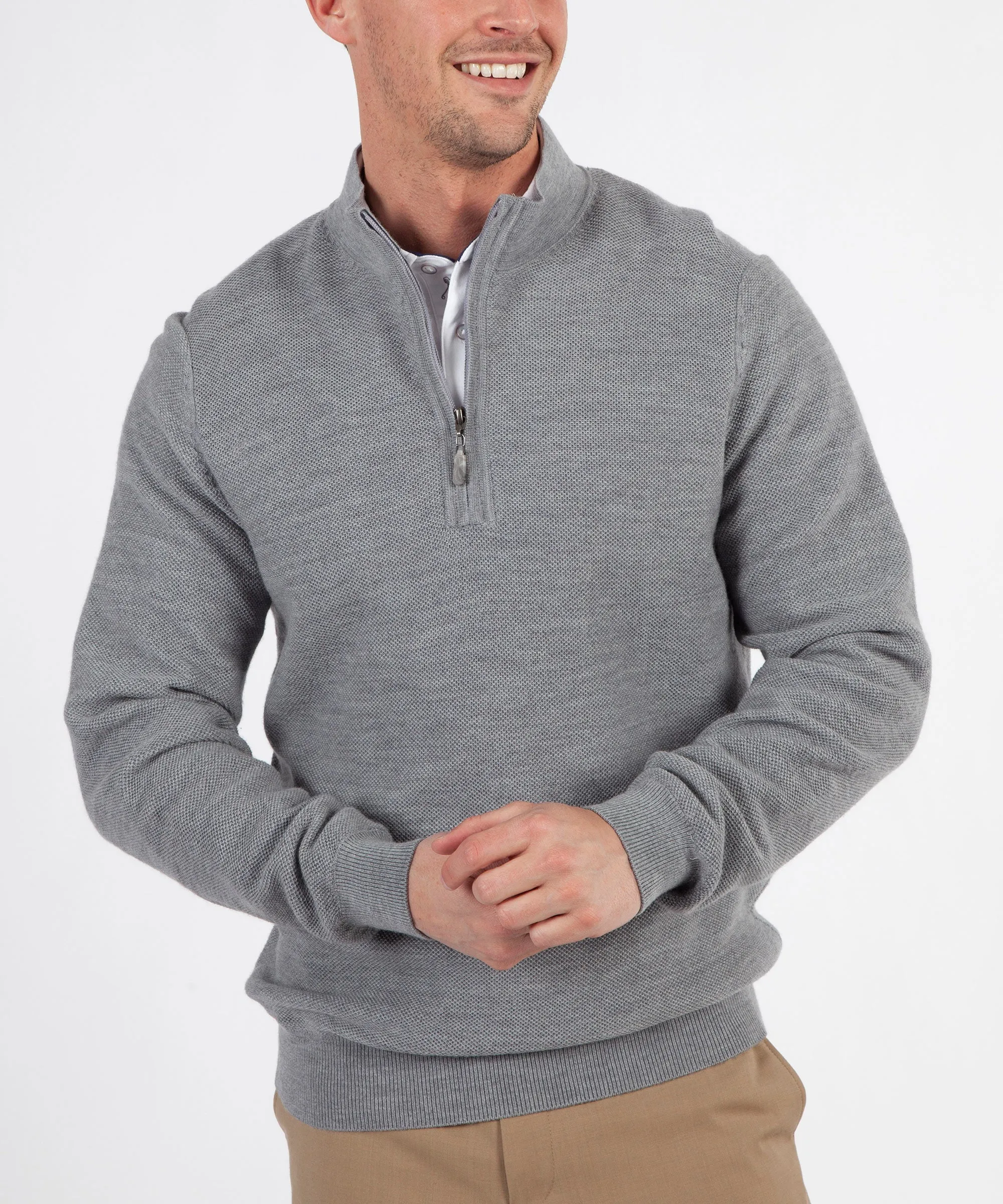 Signature 100% Merino Wool Quarter-Zip Sweater