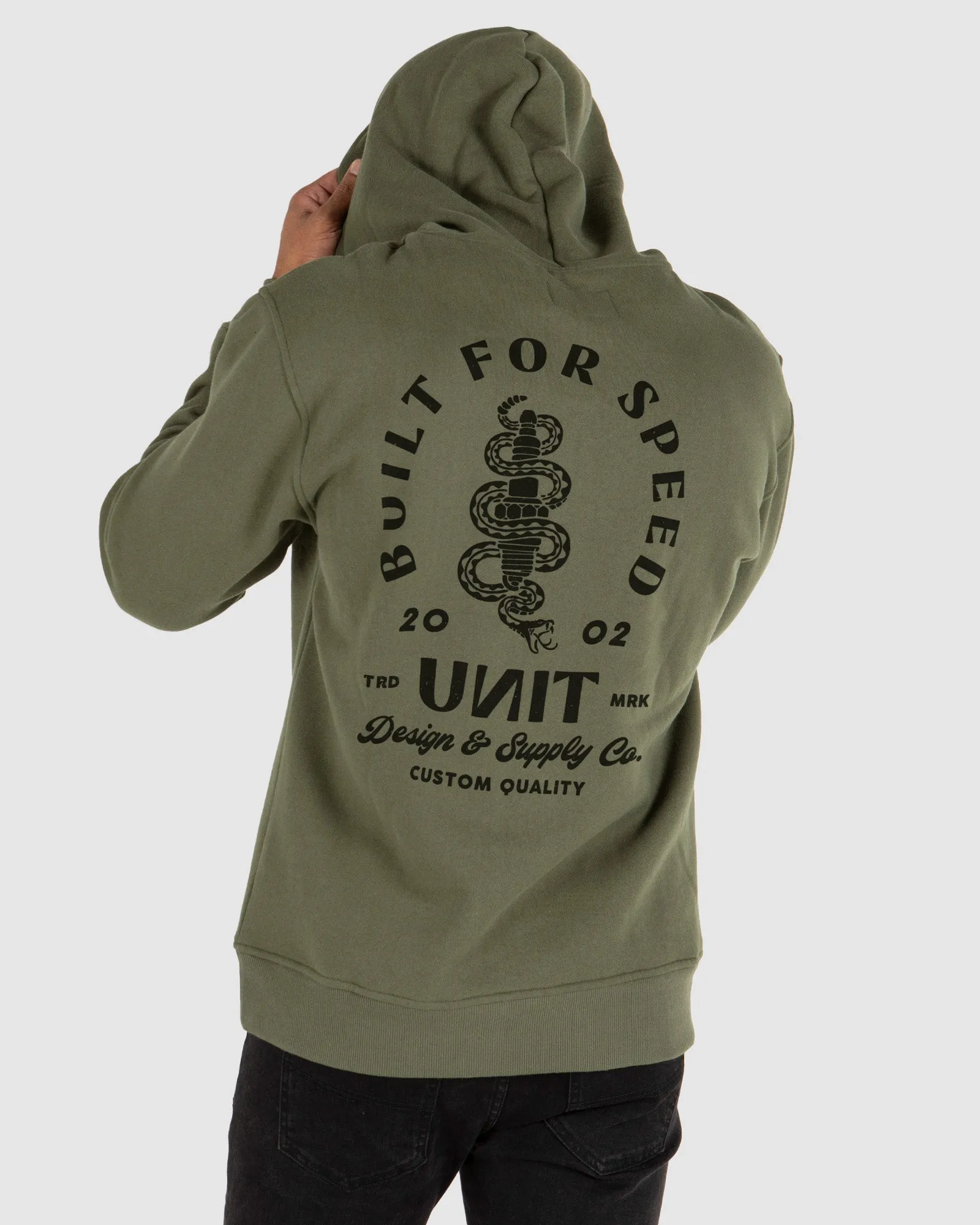 UNIT Mens Rattle Pull Over Hoodie