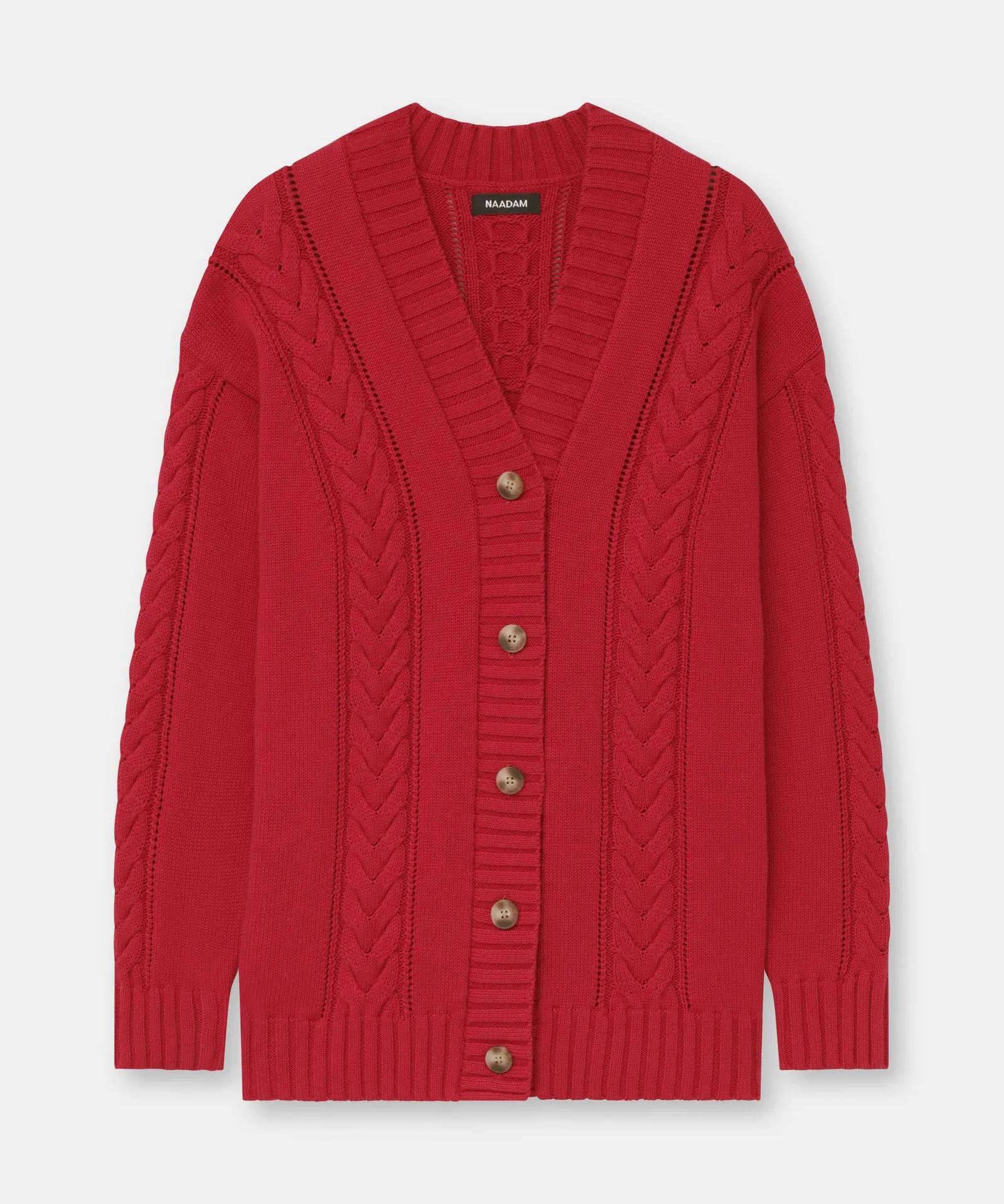 Varsity Cable Knit Cardigan