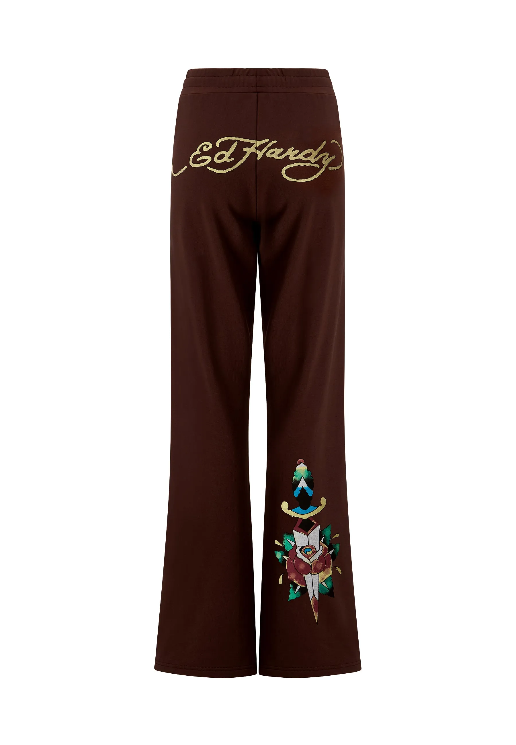 Womens Lks Flared Trousers - Brown