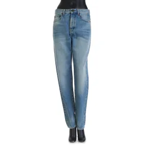 YSL High Waist Slim Fit Jeans In Pasadena Blue Denim